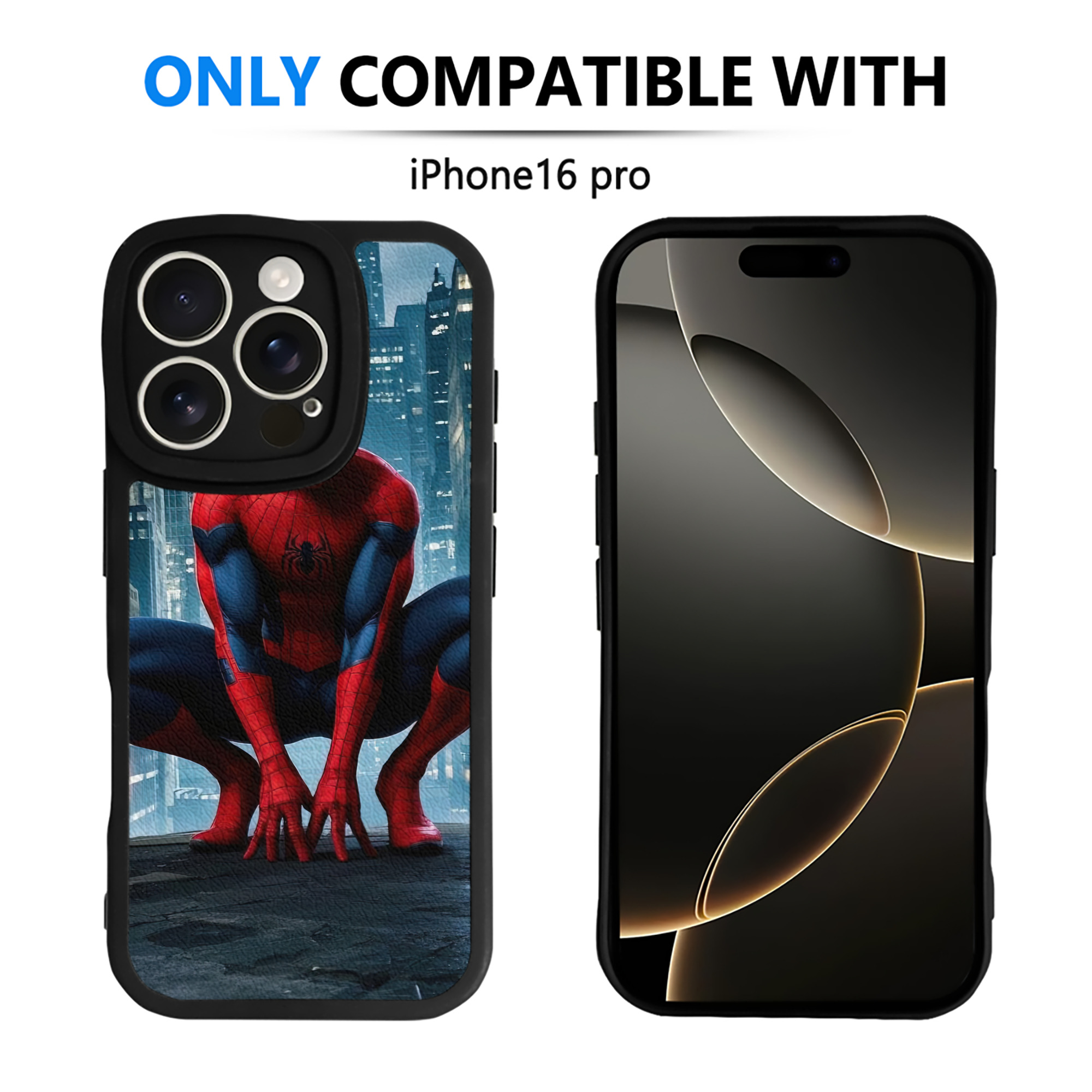 Spider Man スパイダーマン 【iPhone 16シリーズ対応】シリコンスマホケース（レザー調） 材質：シリコン